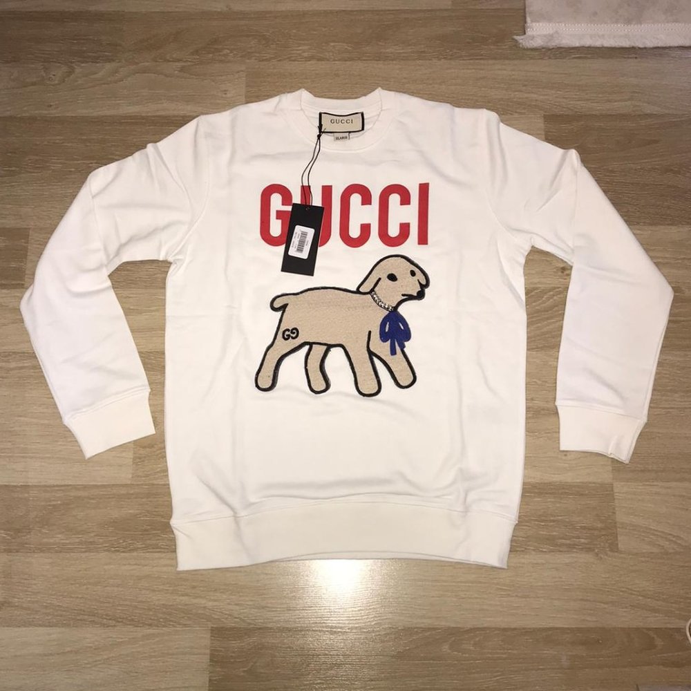 Nwt Gucci White Crewneck Sweaters Small